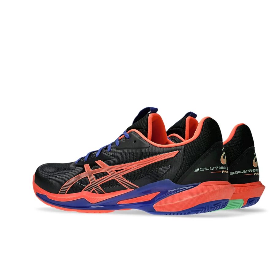 giày tennis pickleball asics solution speed ff 3 padel 'black vivid coral' 1041a496-001
