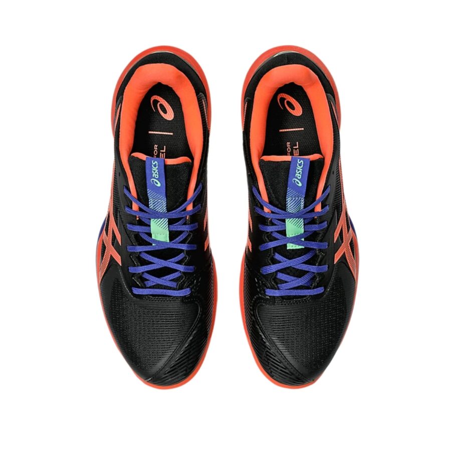 giày tennis pickleball asics solution speed ff 3 padel 'black vivid coral' 1041a496-001