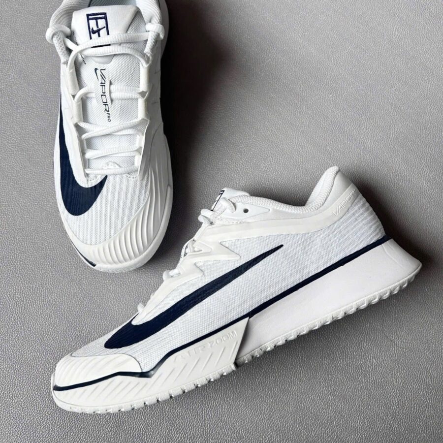 giày tennis pickleball nike court air zoom vapor pro 3 premium hc 'white midnight navy' hj6771-100
