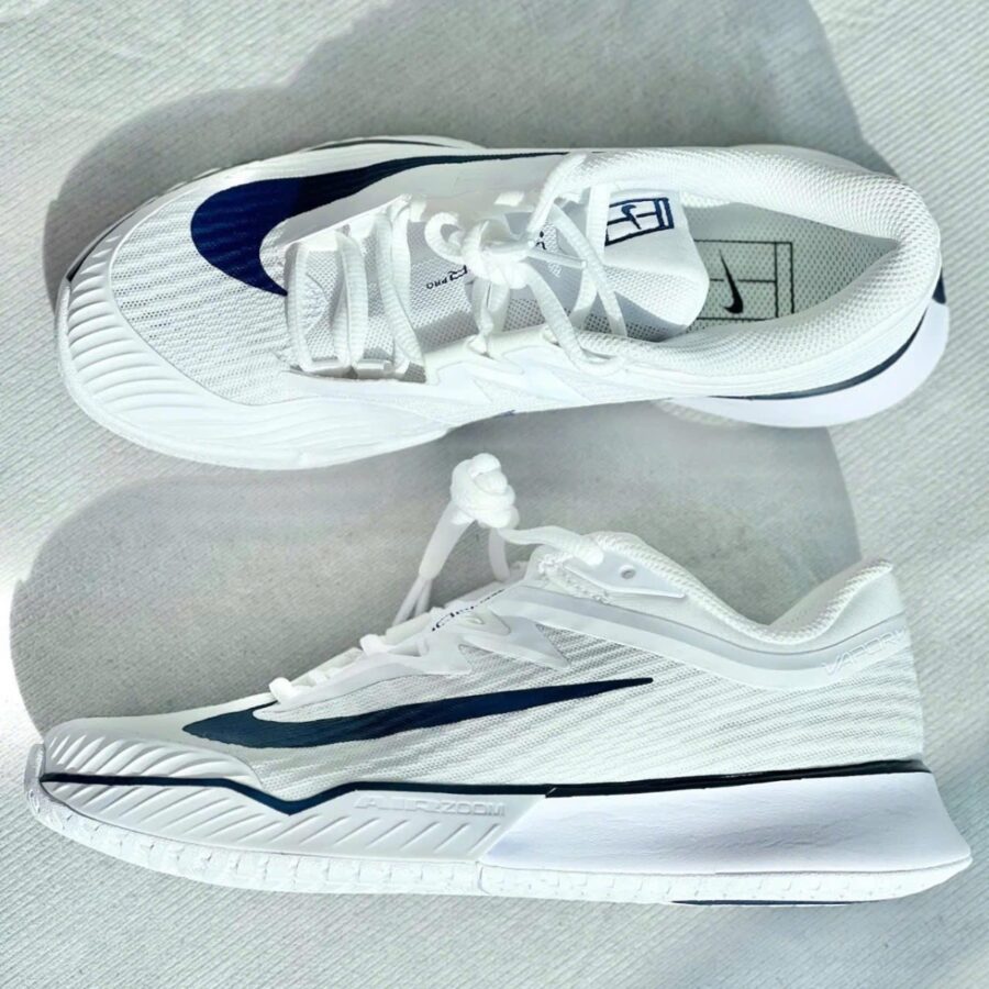 giày tennis pickleball nike court air zoom vapor pro 3 premium hc 'white midnight navy' hj6771-100