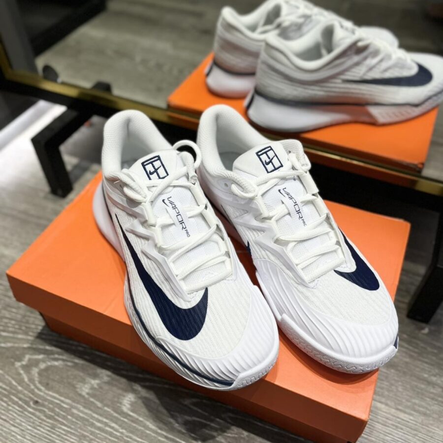 giày tennis pickleball nike court air zoom vapor pro 3 premium hc 'white midnight navy' hj6771-100