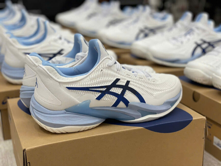 giày tennis pickleball asics court ff 3 novak 'white tuna blue' 1041a522-967