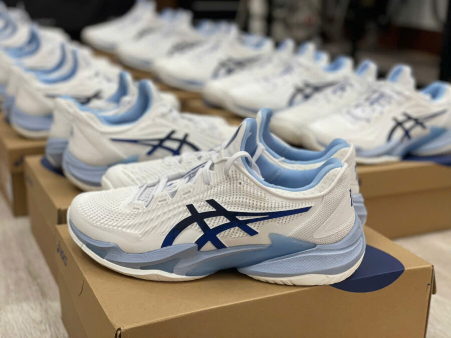 giày tennis pickleball asics court ff 3 novak 'white tuna blue' 1041a522-967