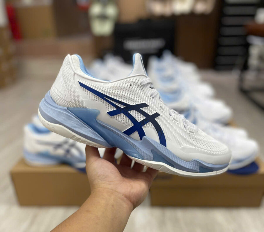 giày tennis pickleball asics court ff 3 novak 'white tuna blue' 1041a522-967