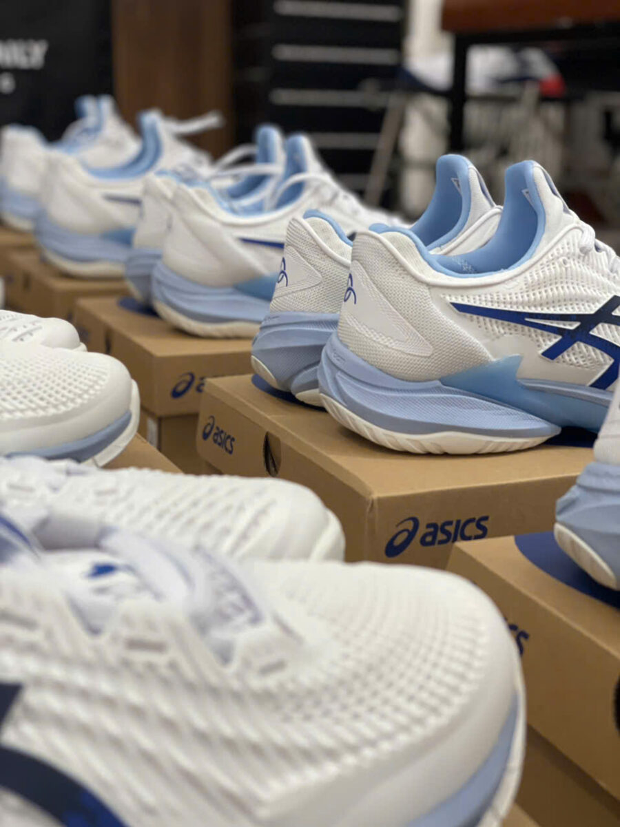giày tennis pickleball asics court ff 3 novak 'white tuna blue' 1041a522-967