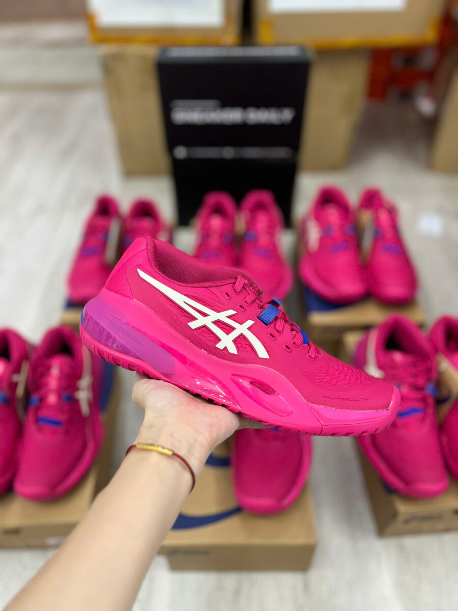 giày tennis pickleball asics gel resolution x 'bright rose cream' 1042a279-700
