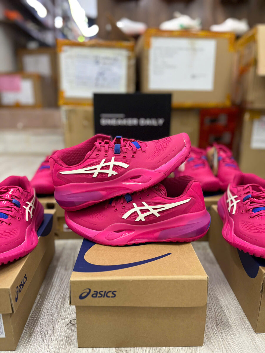 giày tennis pickleball asics gel resolution x 'bright rose cream' 1042a279-700