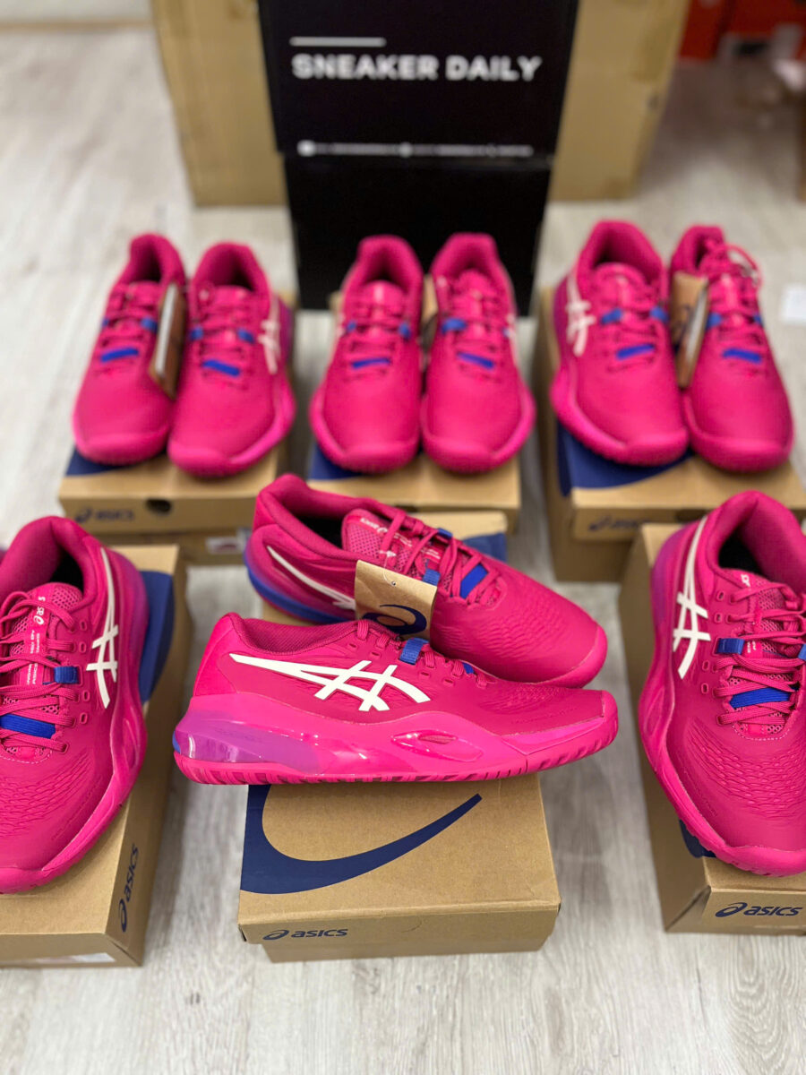 giày tennis pickleball asics gel resolution x 'bright rose cream' 1042a279-700