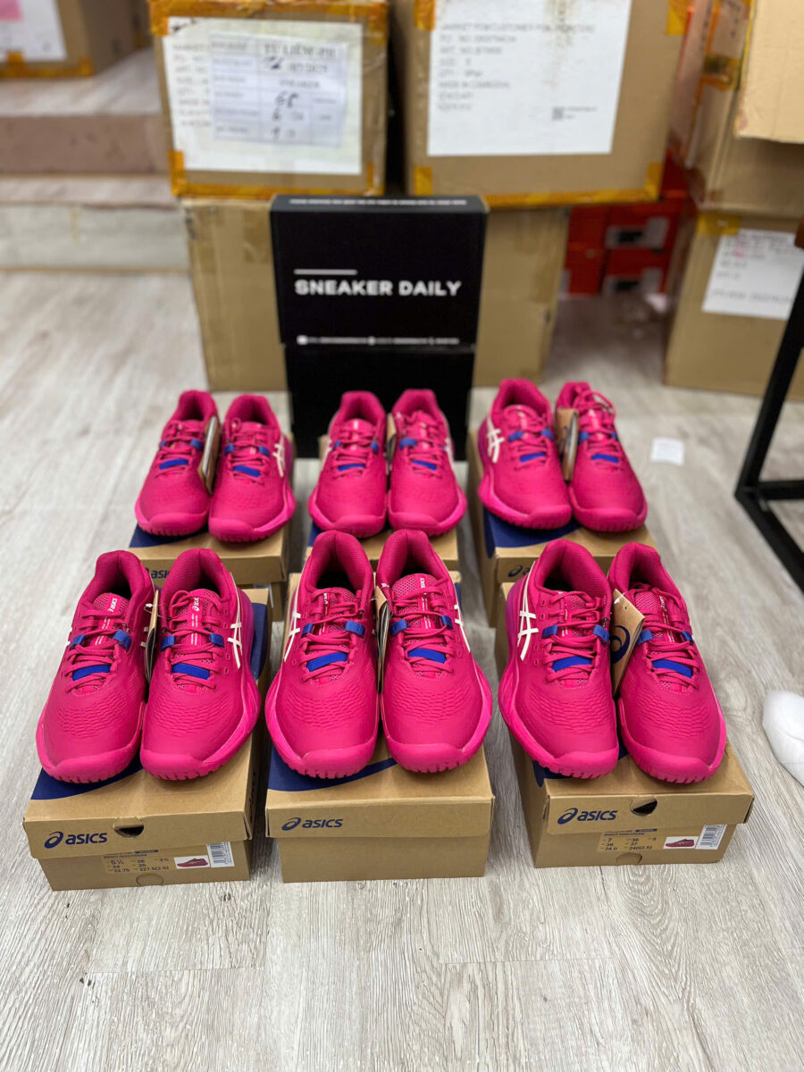 giày tennis pickleball asics gel resolution x 'bright rose cream' 1042a279-700