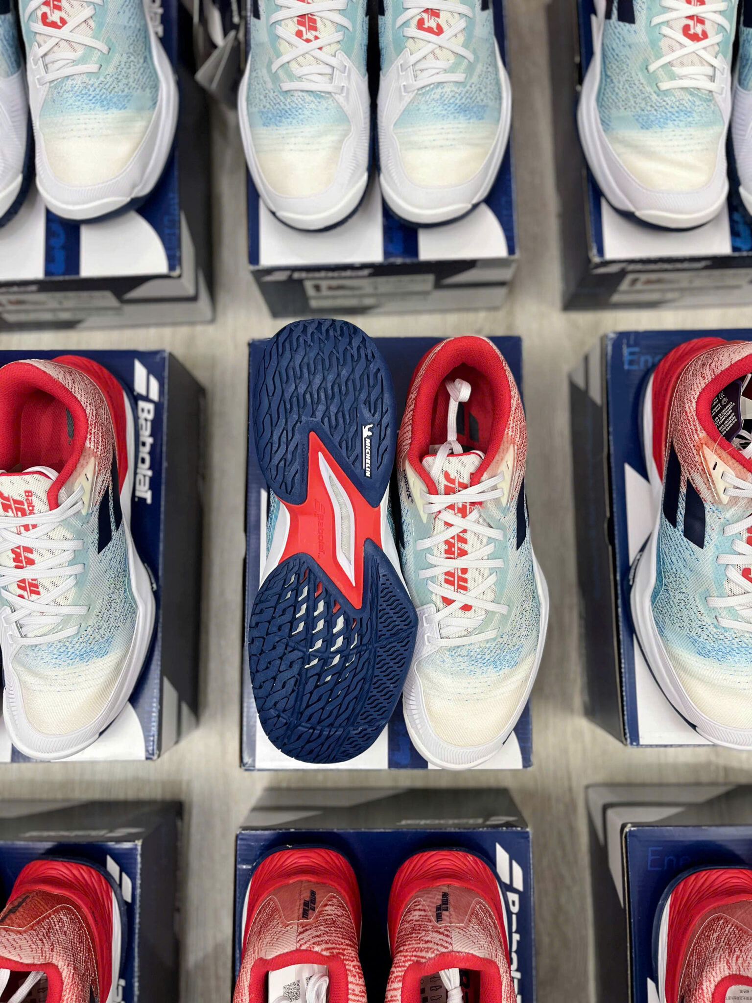 z7133605547218_841360032bbbcaff6bdae862eddb9b8c giày tennis/pickleball babolat jet mach 3 'red white' 30f22629-1005