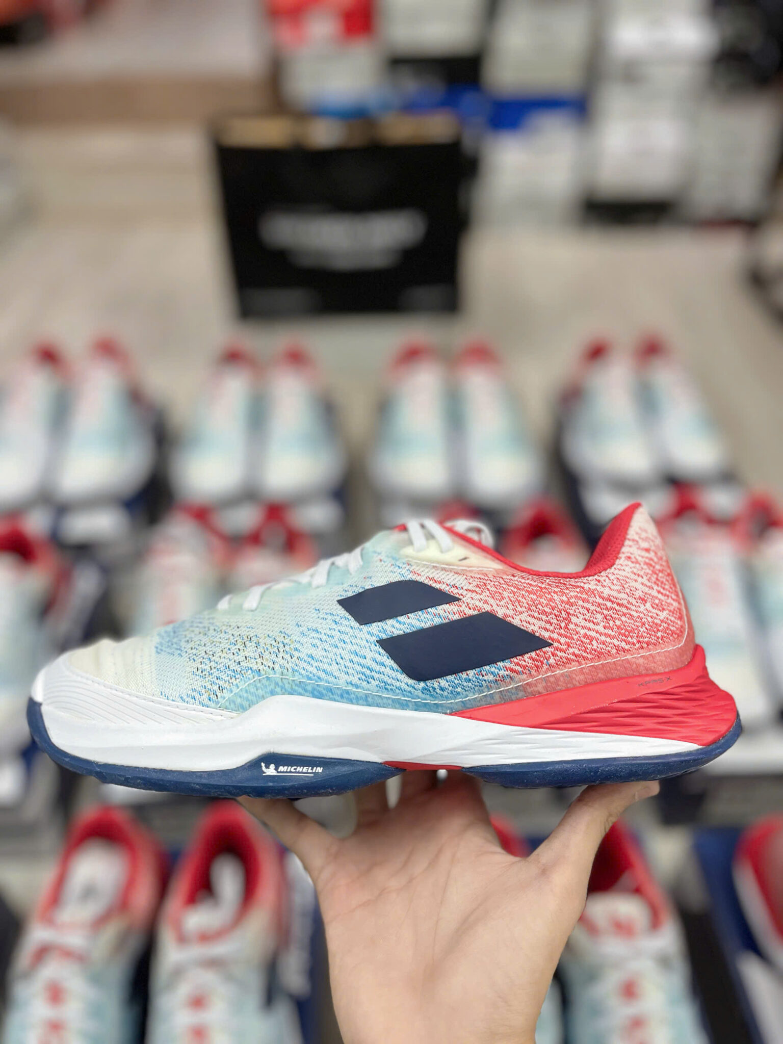 z7133605553282_de31b5977abb603cbb5eeb22dd564947 giày tennis/pickleball babolat jet mach 3 'red white' 30f22629-1005