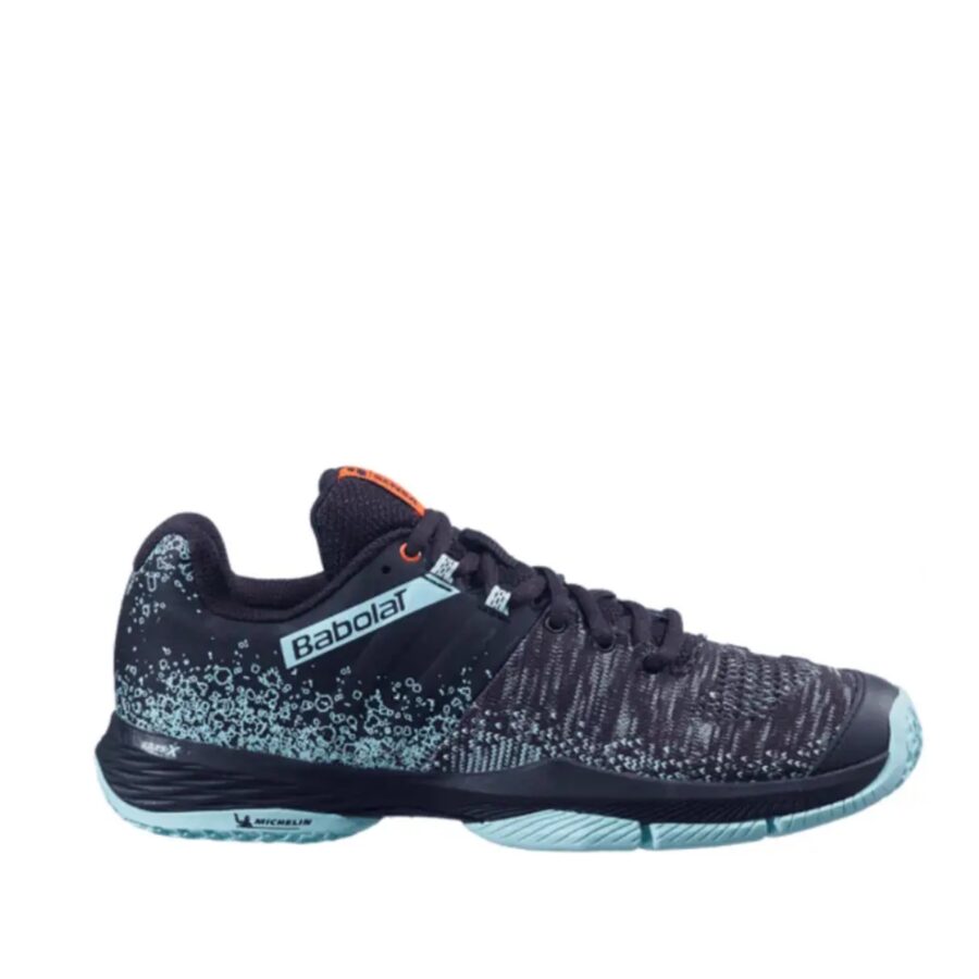 giày tennis/picklebal babolat sensa women's padel 'black tanager turquoise' 31s21757-2028