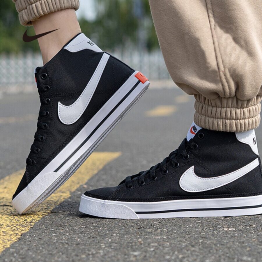 giày nike court legacy canvas mid 'black' dd0161-001