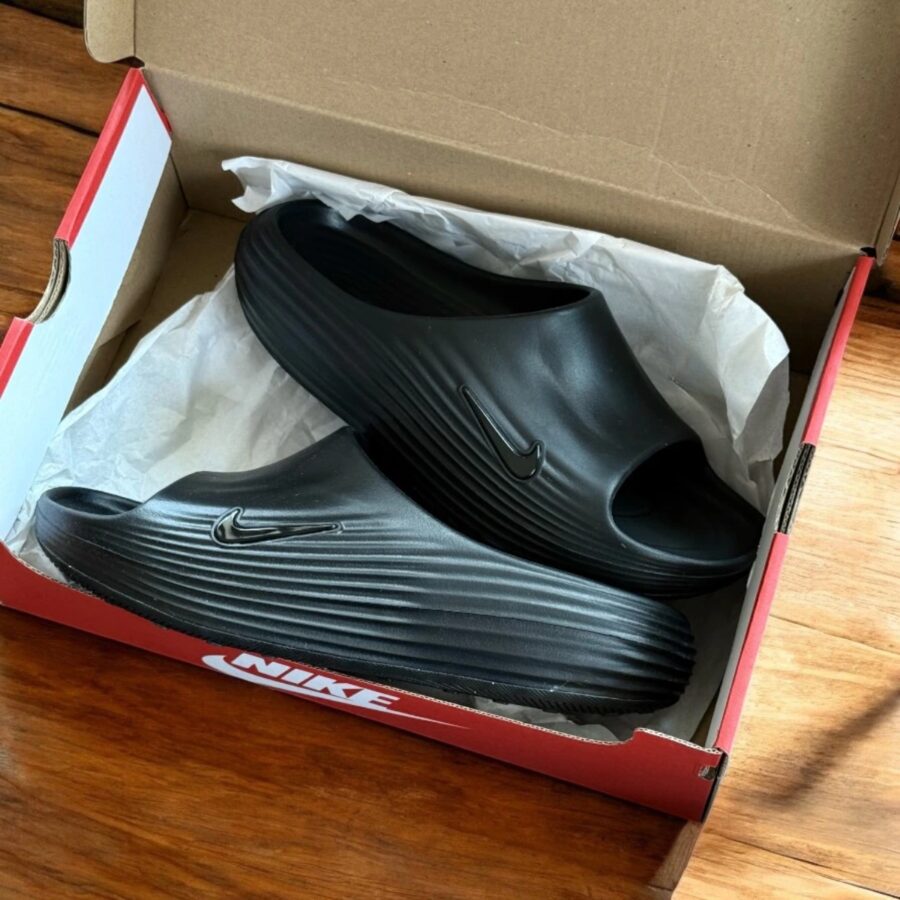 dép nike reactx rejuven8 slide 'triple black' hv4484-001
