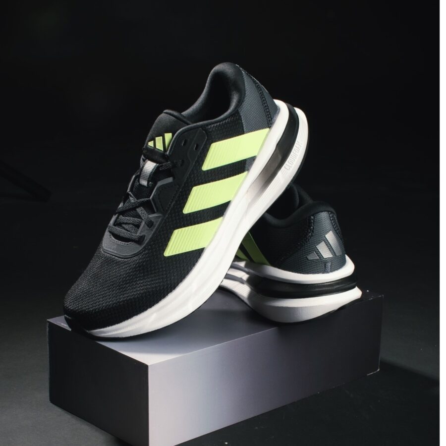 giày adidas galaxy 7 'core black pulse lime' ji4597