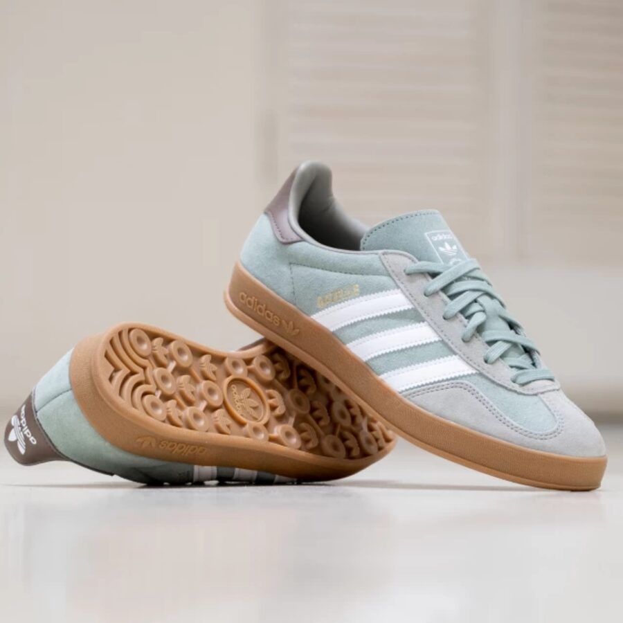 giày adidas gazelle indoor ‘silver pebble silver green’ ji3526