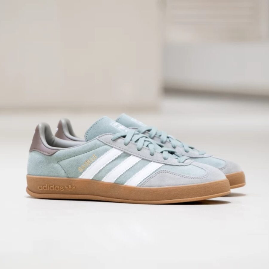 giày adidas gazelle indoor ‘silver pebble silver green’ ji3526
