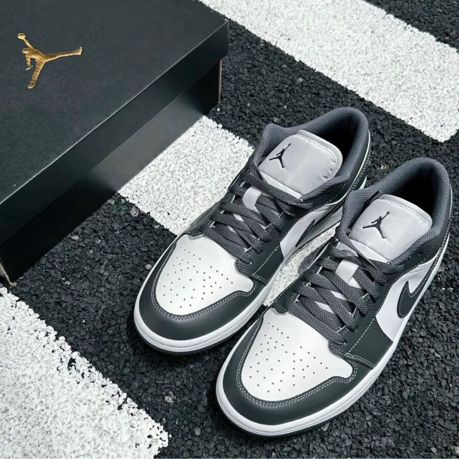 giày air jordan 1 low 'grey white' 553558-044