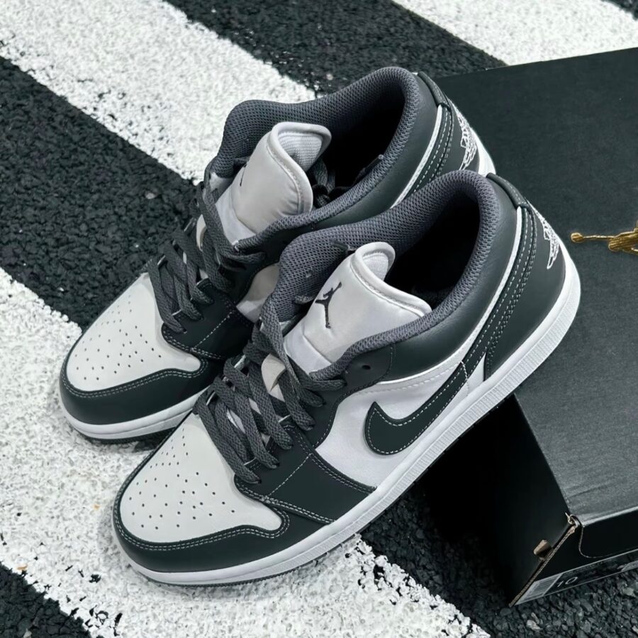 giày air jordan 1 low 'grey white' 553558-044