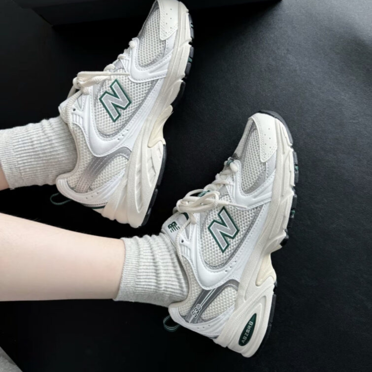 giày new balance 530 ‘sea salt marsh green’ mr530sx (2) giày new balance 530 ‘sea salt marsh green’ mr530sx