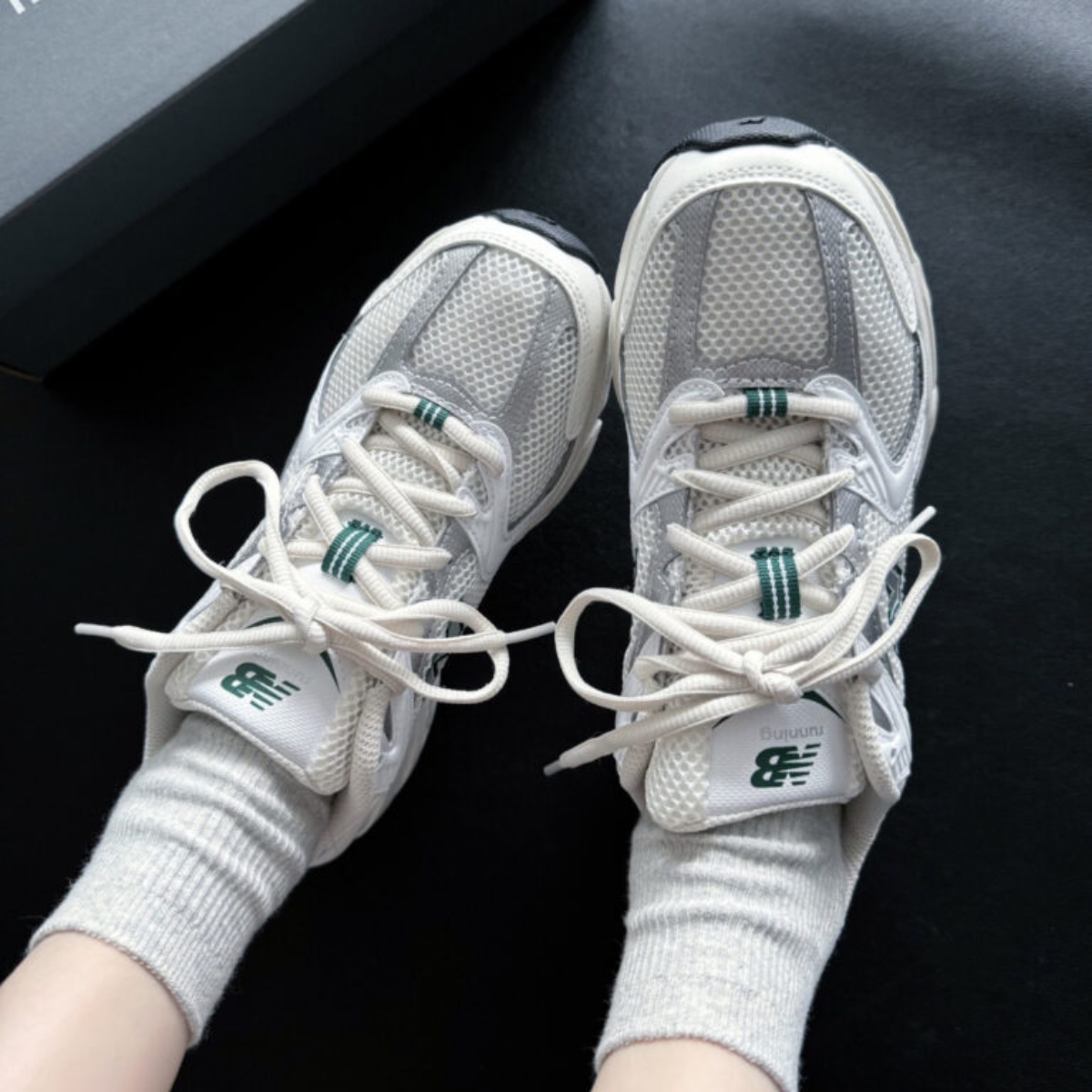 giày new balance 530 ‘sea salt marsh green’ mr530sx (3) giày new balance 530 ‘sea salt marsh green’ mr530sx