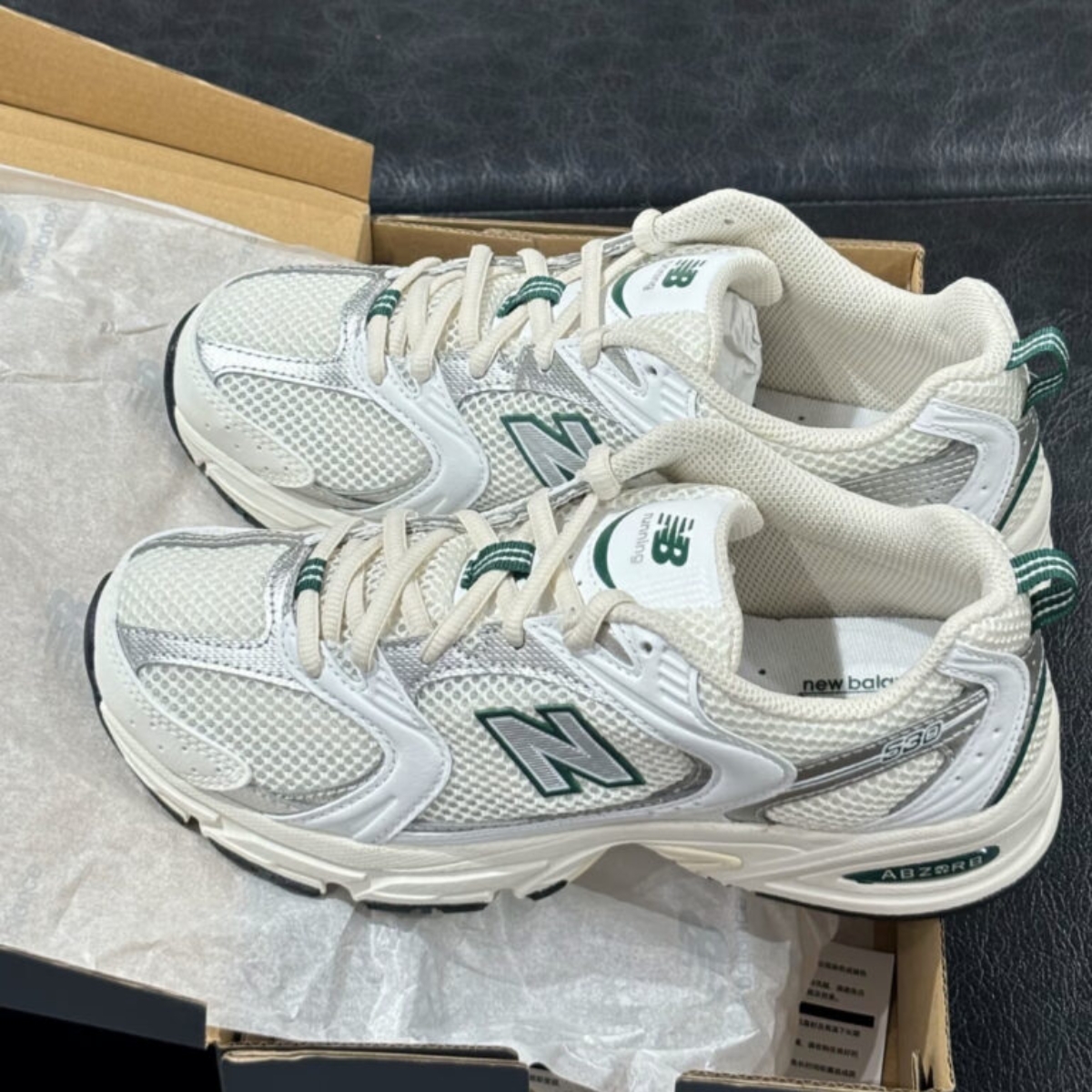 giày new balance 530 ‘sea salt marsh green’ mr530sx (4) giày new balance 530 ‘sea salt marsh green’ mr530sx