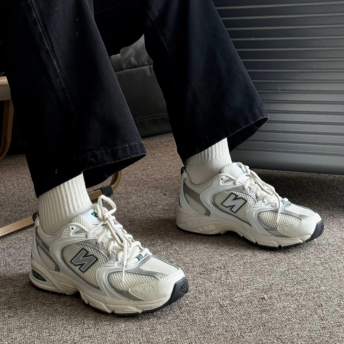 giày new balance 530 ‘sea salt marsh green’ mr530sx (5) giày new balance 530 ‘sea salt marsh green’ mr530sx