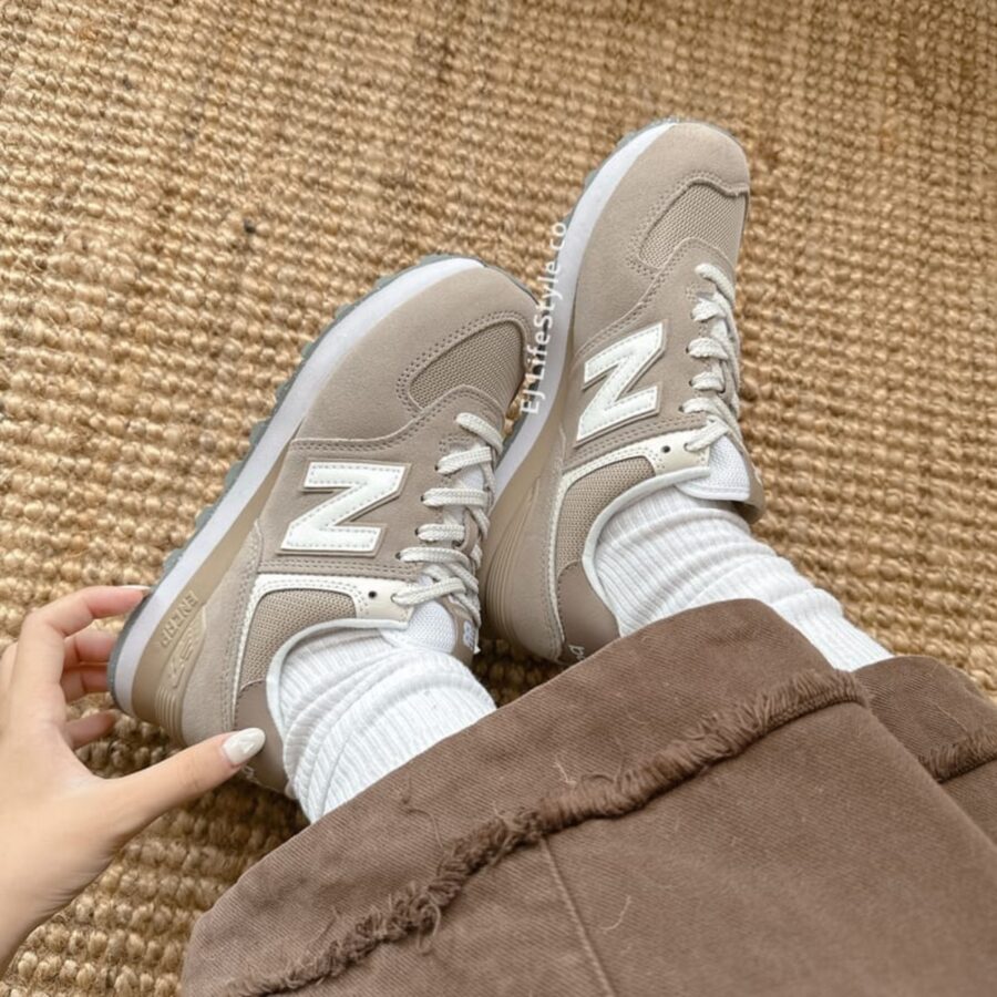 giày new balance 574 ‘light mushroom’ u574esf