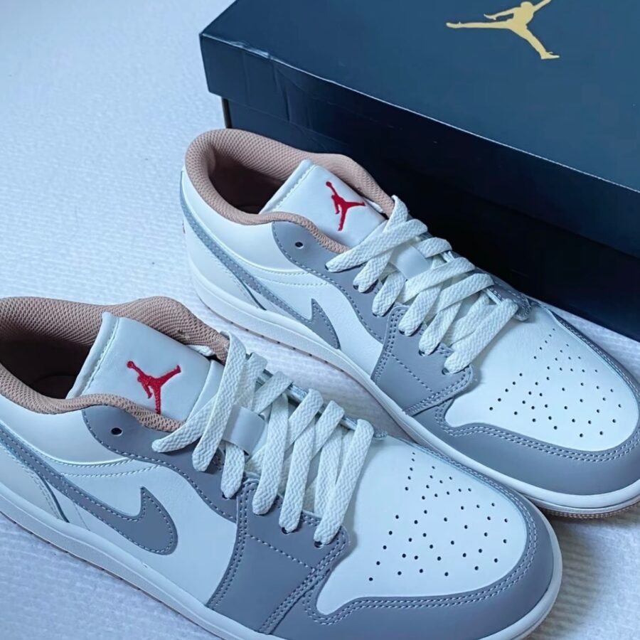 giày air jordan 1 low 'red college grey' 553558-169
