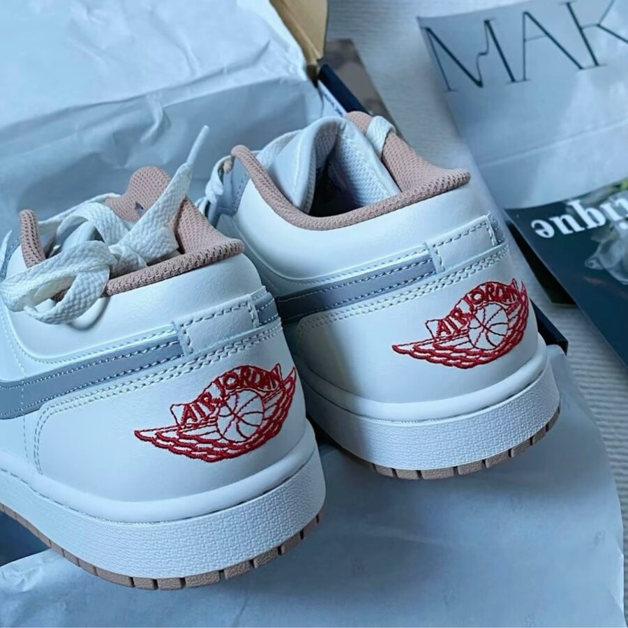 giày air jordan 1 low 'red college grey' 553558-169