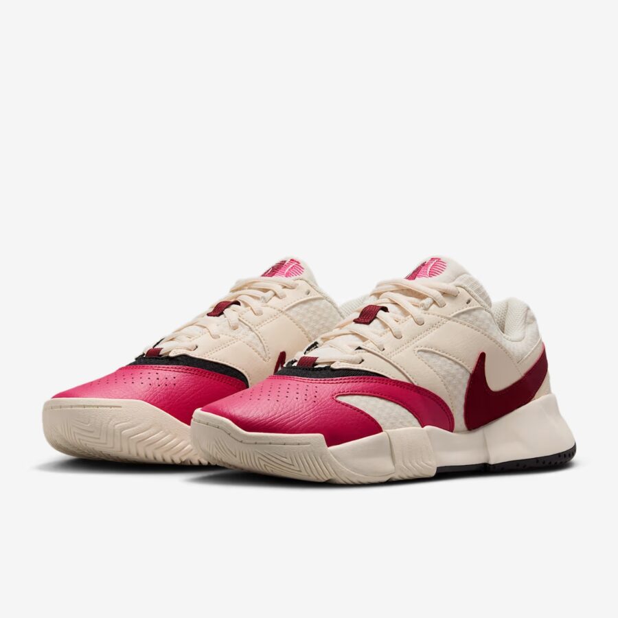 giày tennis/pickleball nike court lite 4 'pale ivory sail black team red' fd6575-103