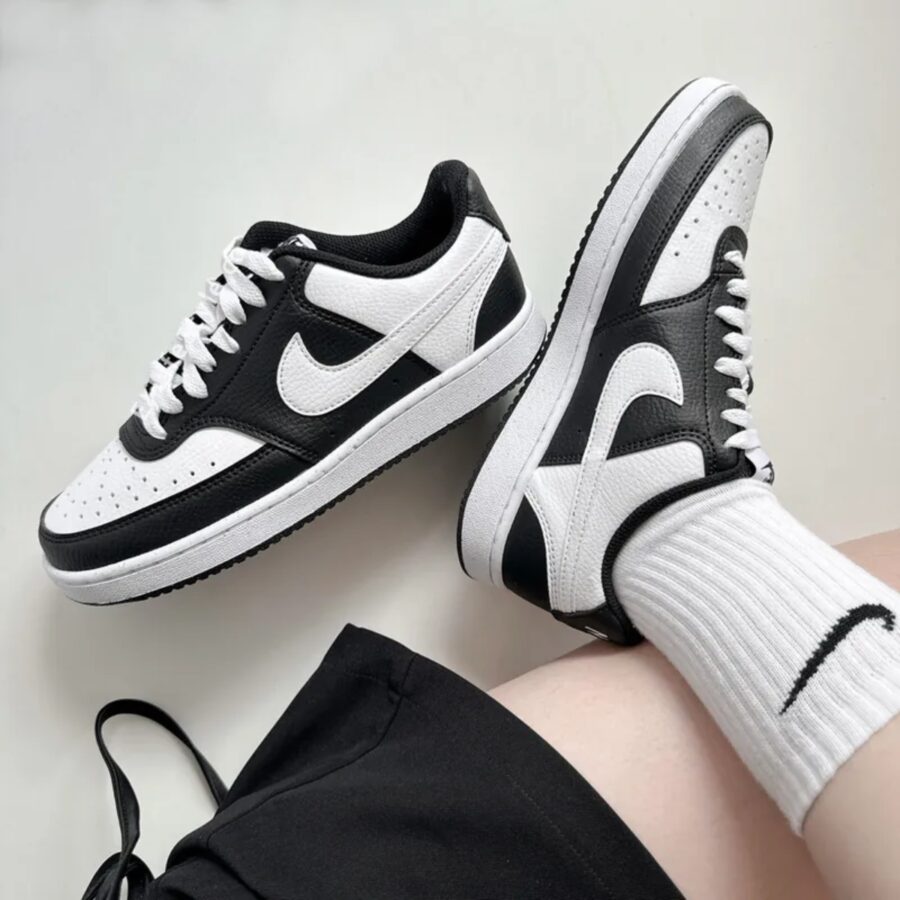 giày nike court vision lo nn 'black white' dh3158-003