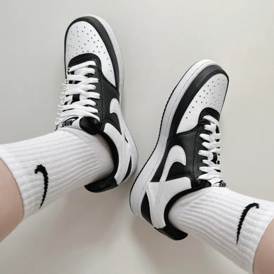 giày nike court vision lo nn 'black white' dh3158-003