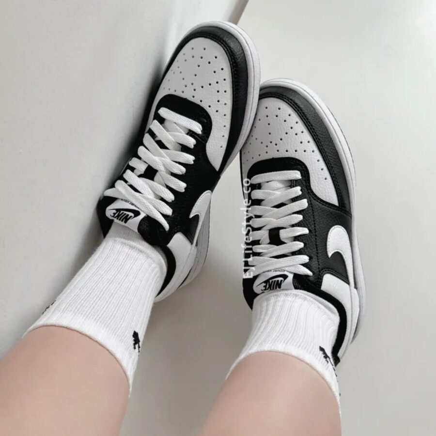giày nike court vision lo nn 'black white' dh3158-003