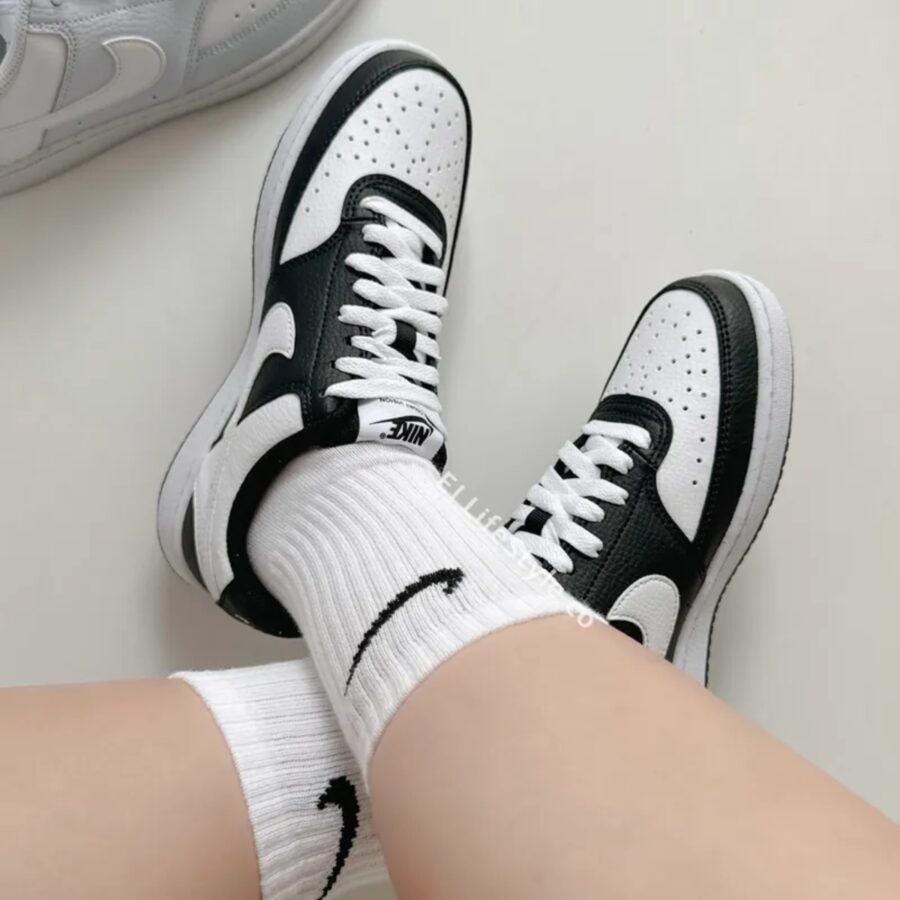 giày nike court vision lo nn 'black white' dh3158-003