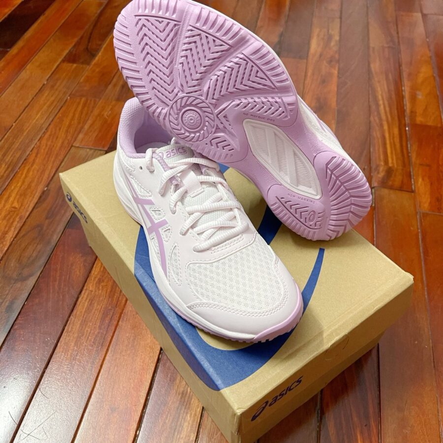 giày pickleball asics upcourt 6 'pale pink light ube' 1074a045-701