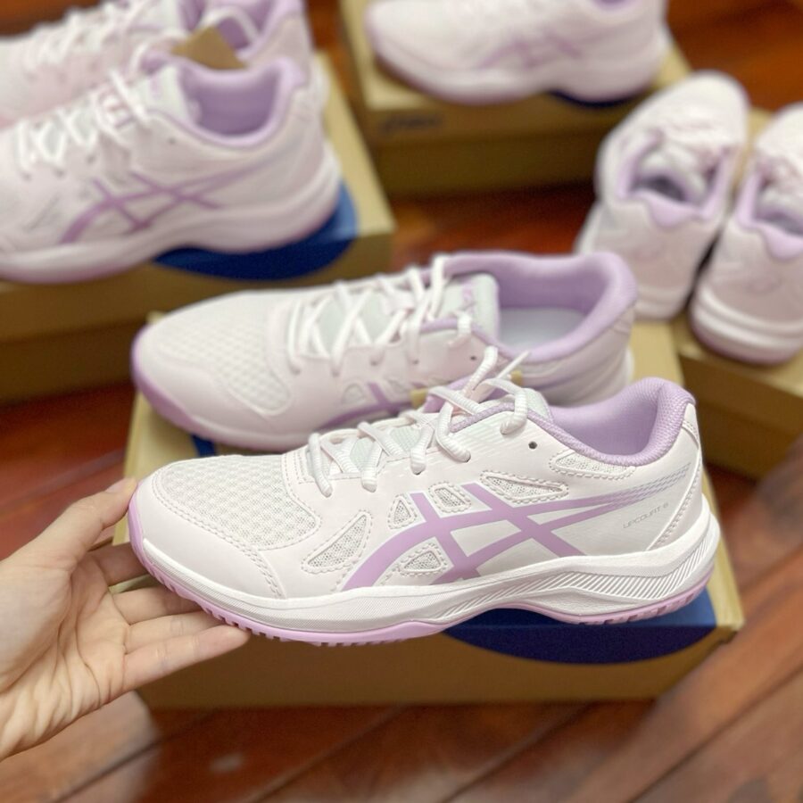 giày pickleball asics upcourt 6 'pale pink light ube' 1074a045-701