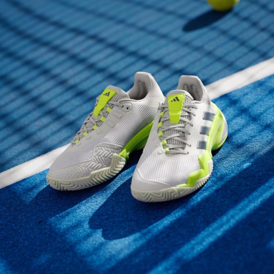 giày tennis/pickleball adidas barricade 13 'cloud white iron metallic' ih0514
