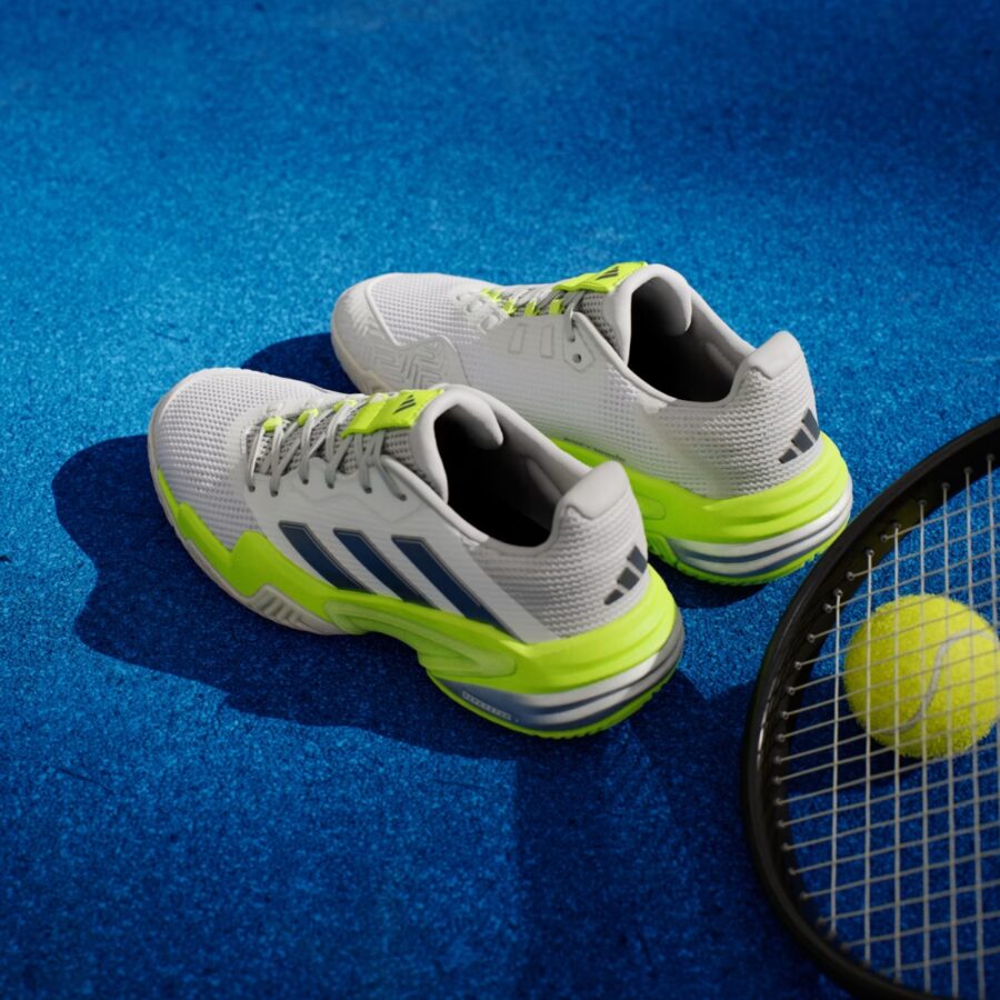 giày tennis/pickleball adidas barricade 13 'cloud white iron metallic' ih0514