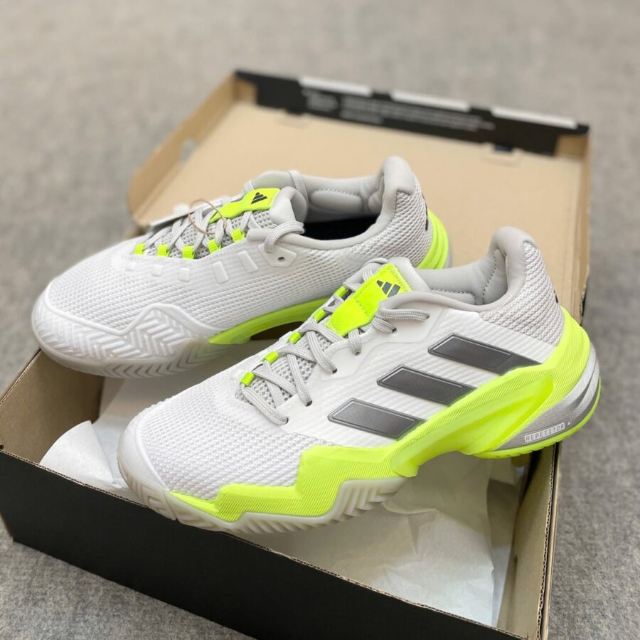 giày tennis/pickleball adidas barricade 13 'cloud white iron metallic' ih0514