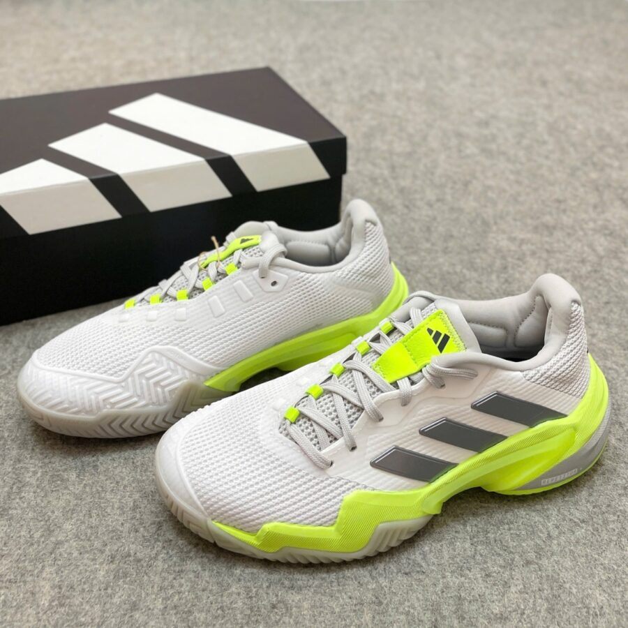 giày tennis/pickleball adidas barricade 13 'cloud white iron metallic' ih0514