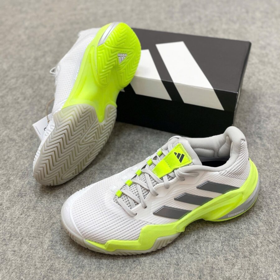 giày tennis/pickleball adidas barricade 13 'cloud white iron metallic' ih0514