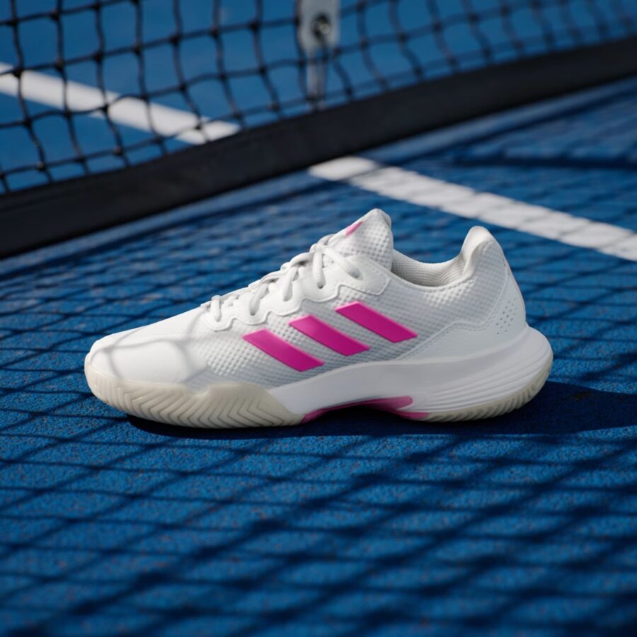 giày tennis/pickleball adidas gamecourt 2.0 'core white lucid pink' jp7723