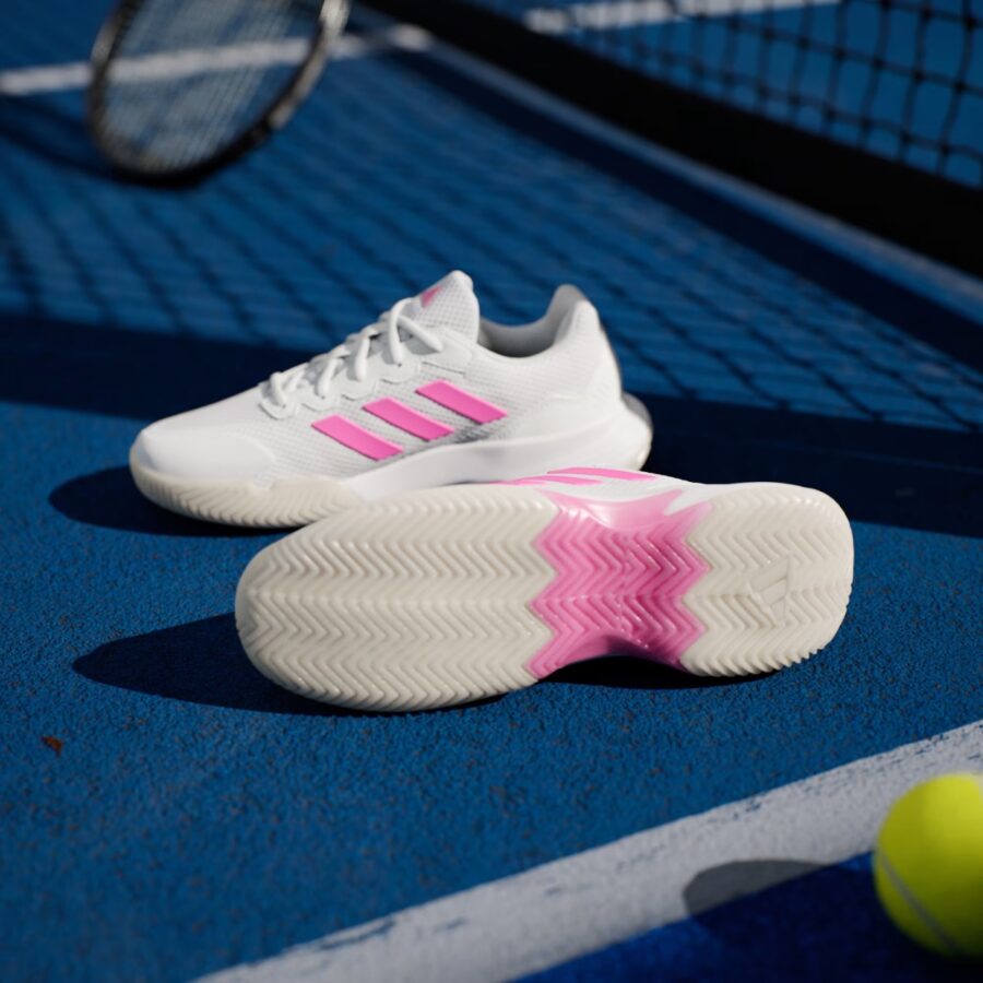 giày tennis/pickleball adidas gamecourt 2.0 'core white lucid pink' jp7723
