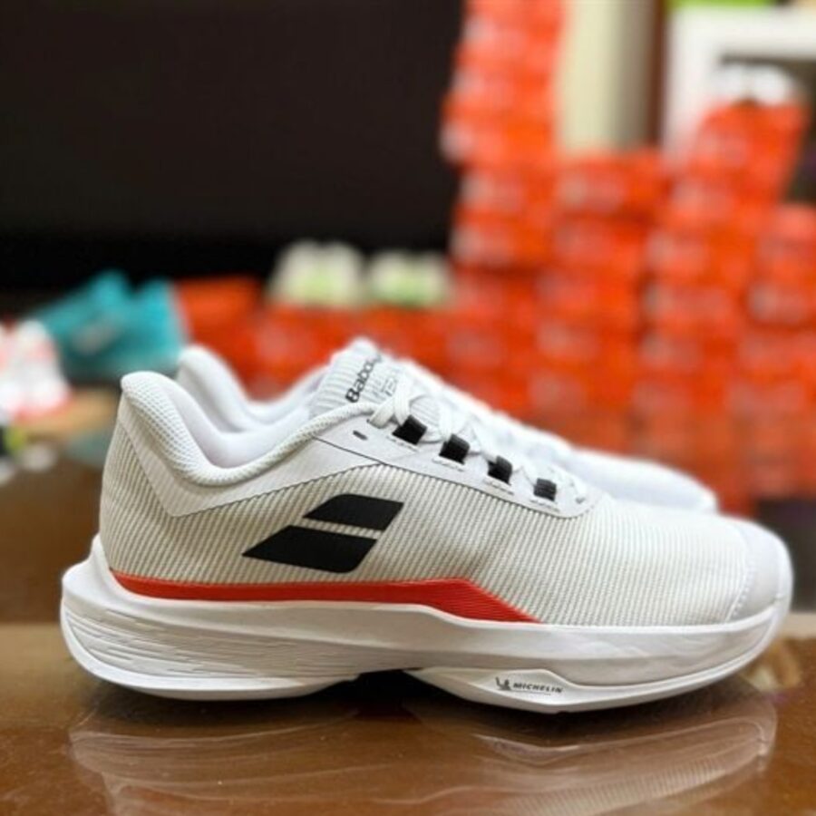 giày tennis/pickleball babolat jet tere 2 all court men 'white strike red' 30s24649-1089