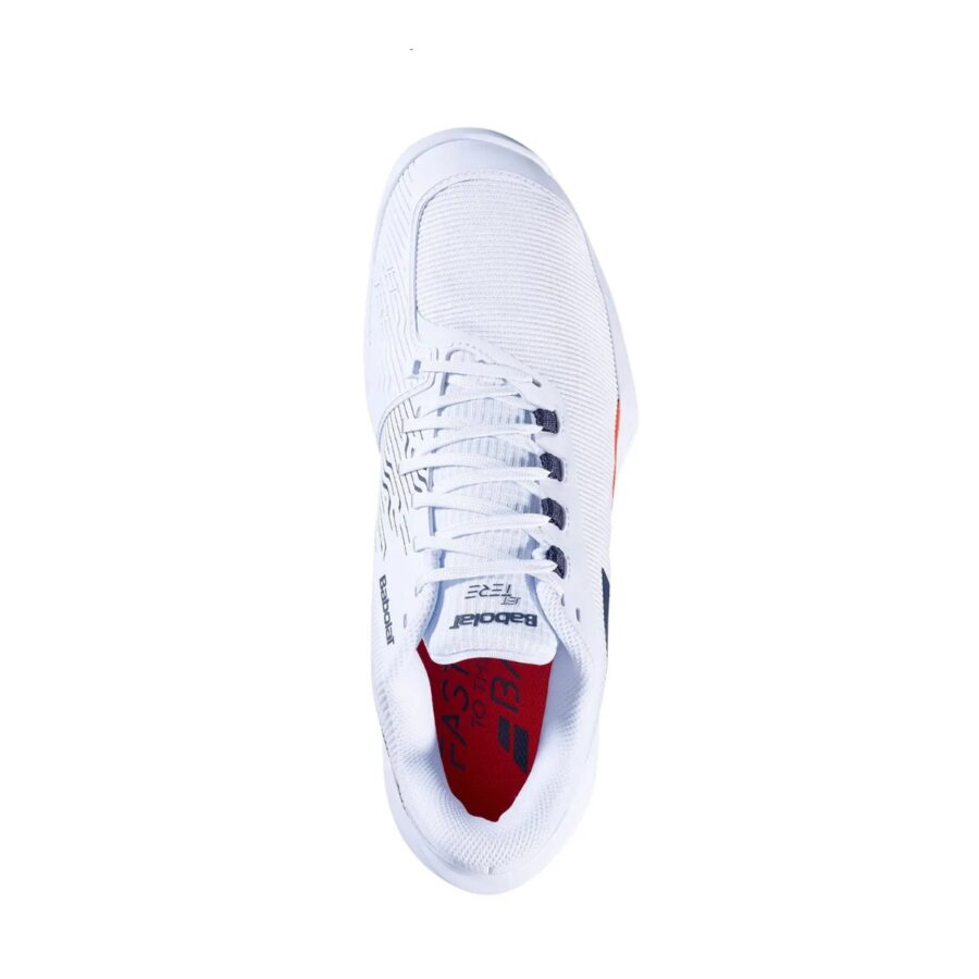 giày tennis/pickleball babolat jet tere 2 all court men 'white strike red' 30s24649-1089
