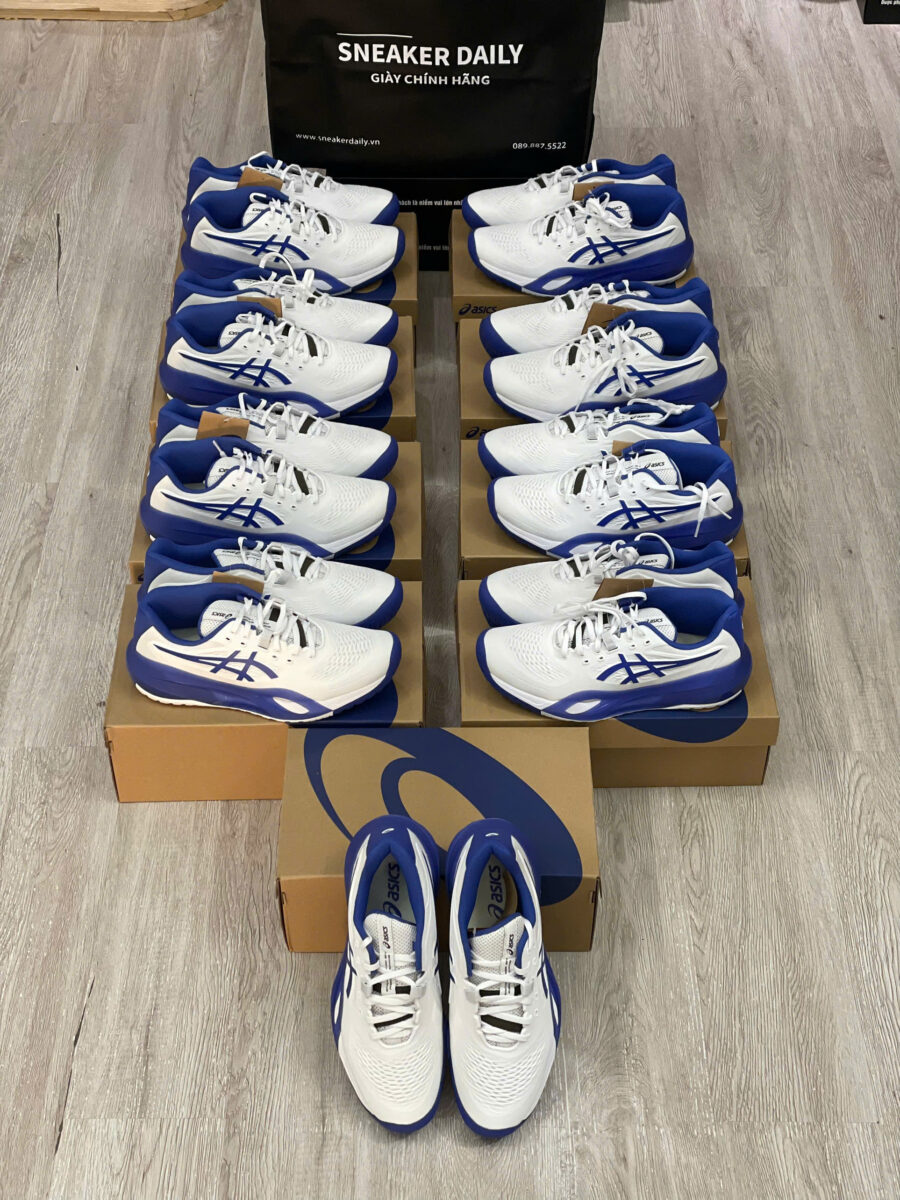 giày tennis/pickleball asics gel-resolution x 'white dark cobalt' 1041a481-101