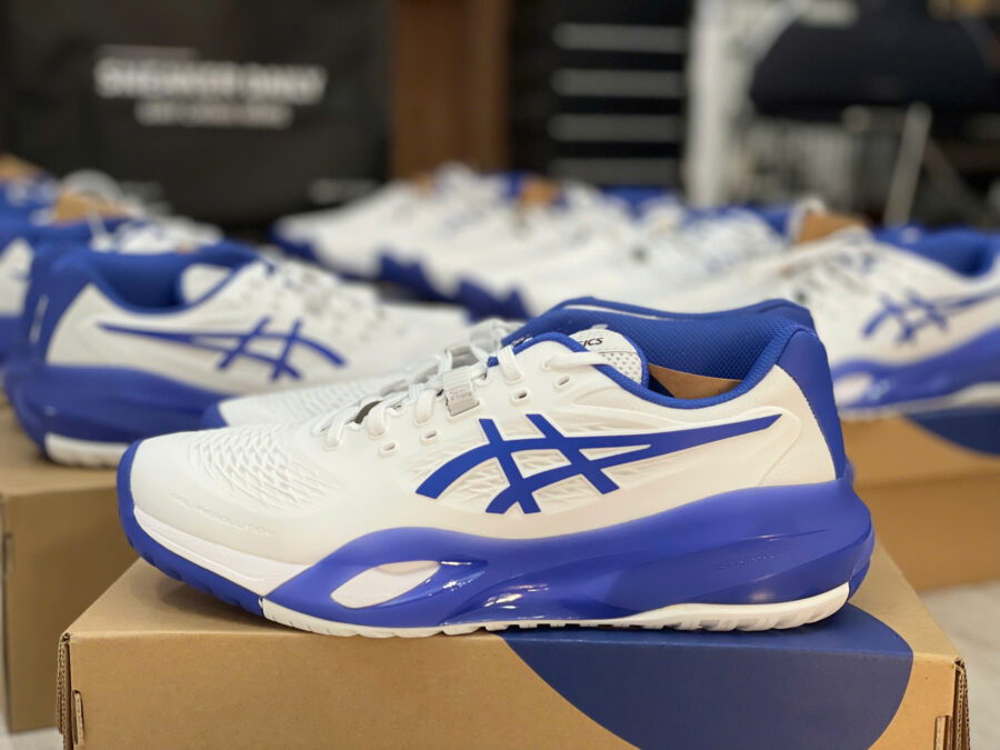 giày tennis/pickleball asics gel-resolution x 'white dark cobalt' 1041a481-101