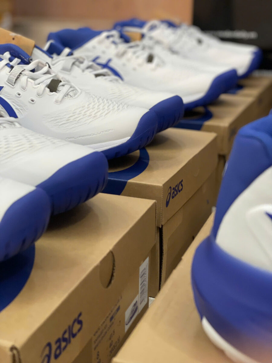 giày tennis/pickleball asics gel-resolution x 'white dark cobalt' 1041a481-101