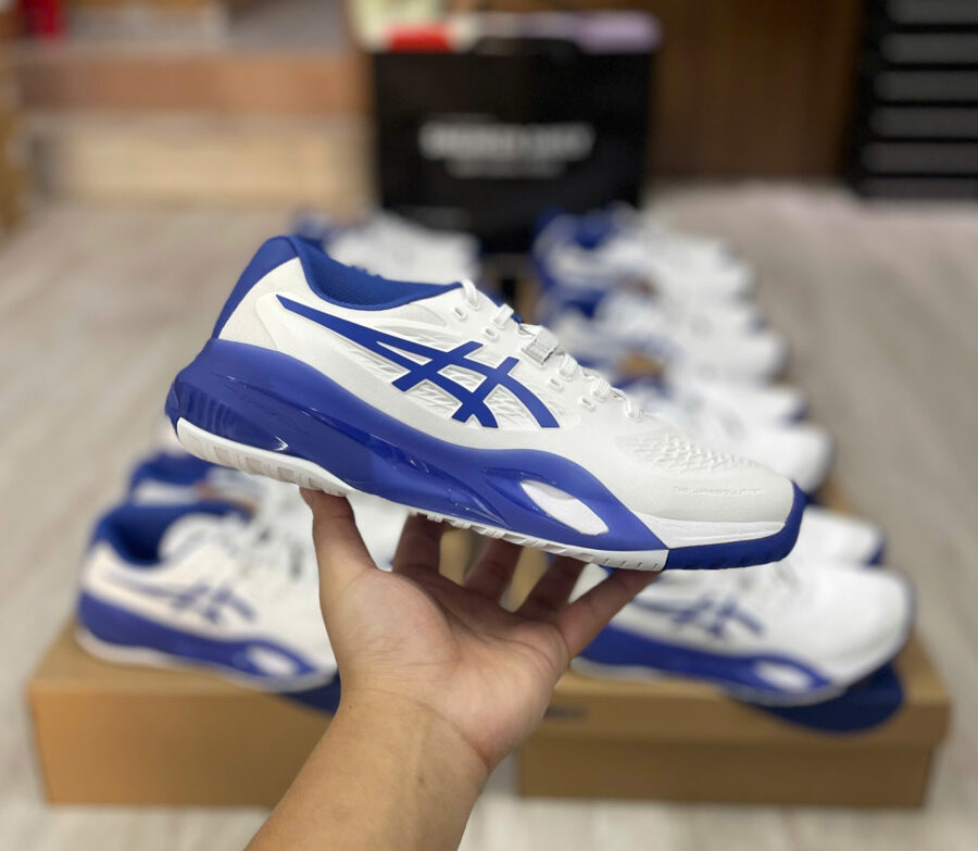 giày tennis/pickleball asics gel-resolution x 'white dark cobalt' 1041a481-101